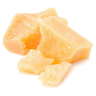 Beyaz arka plan kesme izole rendelenmiş parmesan peyniri