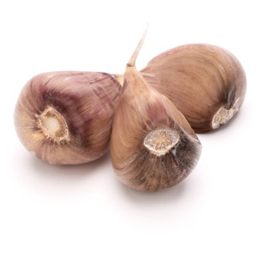 Beyaz arka plan kesme izole 3 diş sarımsak