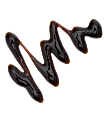 Balsamik sirke krem beyaz arka plan üzerinde izole. İtalyan sal