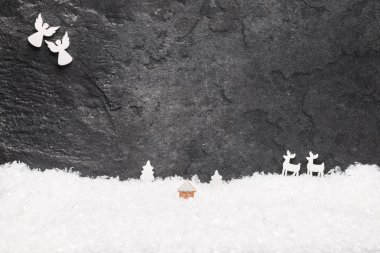 Noel tebrik kartı. Noel şenlikli arka plan. Yeni yıl işaret