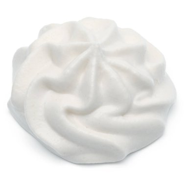 Beyaz arka plan kesme izole çırpılmış krem girdap