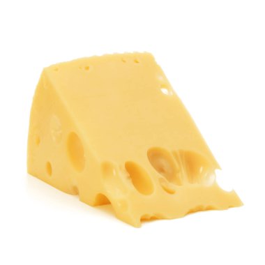 Beyaz arka plan kesme izole peynir blok