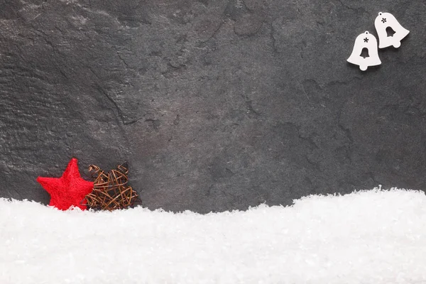 Julehilsen kort. Noel festlig baggrund. Nyt år symbol - Stock-foto