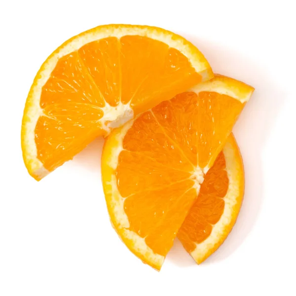 Orange fruit slice  isolated on white background closeup. Food b — Stock Photo, Image