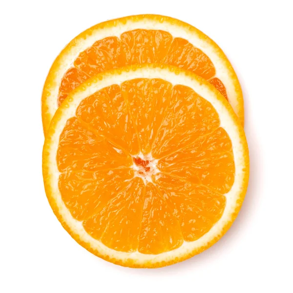 Фруктовый ломтик апельсина выделен на белом фоне крупным планом. Еда b — стоковое фото
