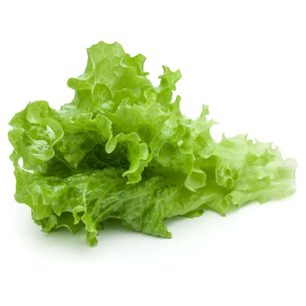 Свіжі зелені листя салату ізольовані на білому фоні — стокове фото