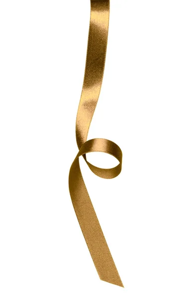 Шини-сатиновая лента коричневого цвета на белом фоне c — стоковое фото
