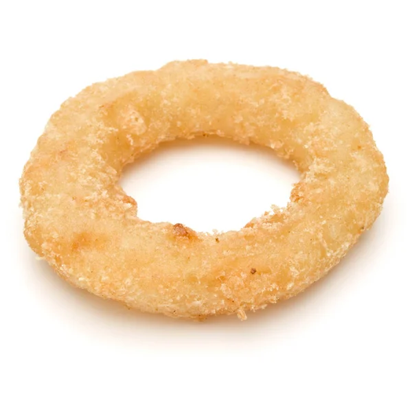 Krispig friterad lök eller Calamari ring isolerad på vita backg — Stockfoto