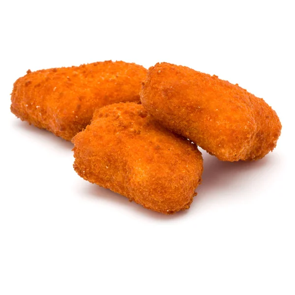 Krispig kyckling nuggets isolerad på vit bakgrund — Stockfoto