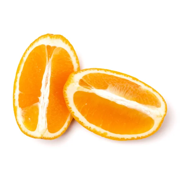 Oranje fruit slice geïsoleerd op witte achtergrond close-up. Food b — Stockfoto