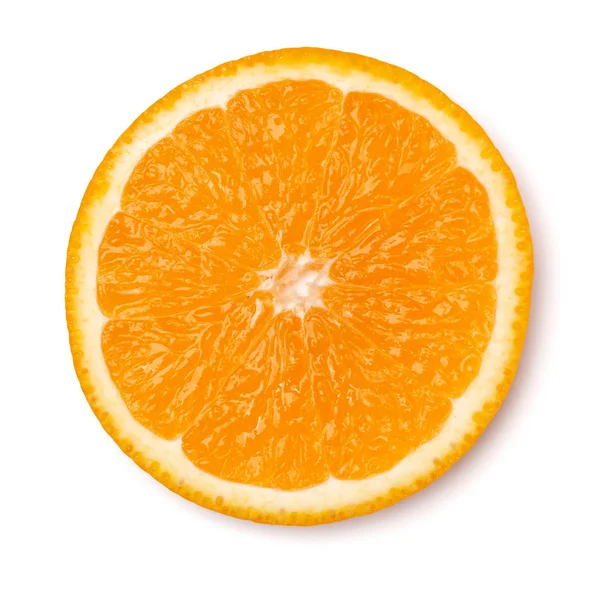 Oranje fruit slice geïsoleerd op witte achtergrond close-up. Food b — Stockfoto