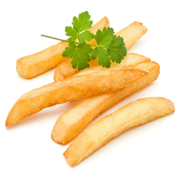 Batatas fritas francesas isoladas sobre fundo branco — Fotografia de Stock