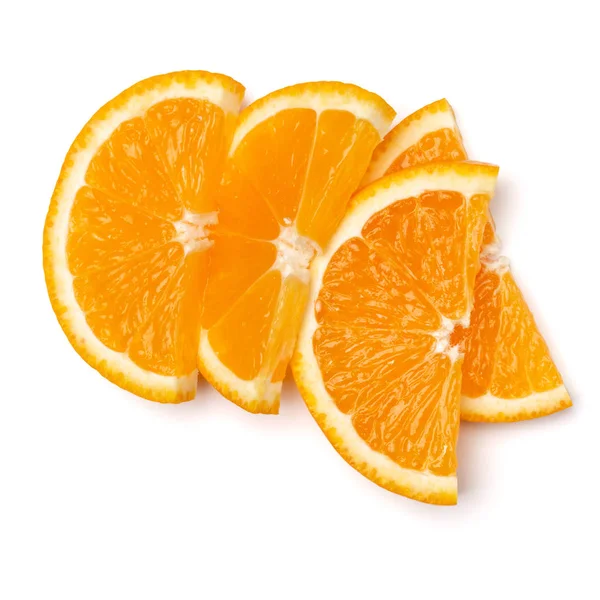 Rebanada de fruta naranja aislada sobre fondo blanco de cerca. Alimentos b —  Fotos de Stock