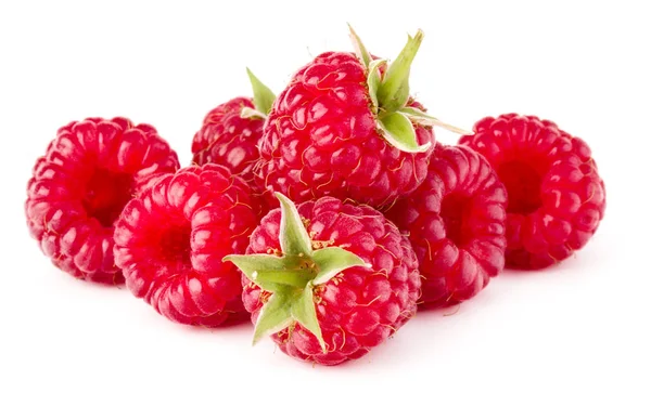 Ripe raspberry. Raspberries isolated on white background close u Stock Photo