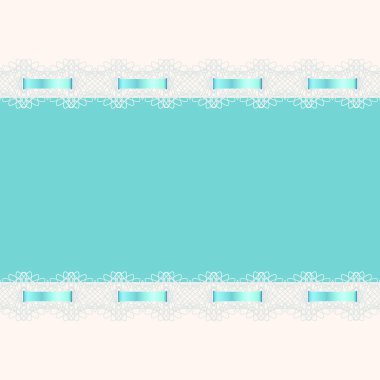 Dantel ve kurdele ile süslenmiş arka plan