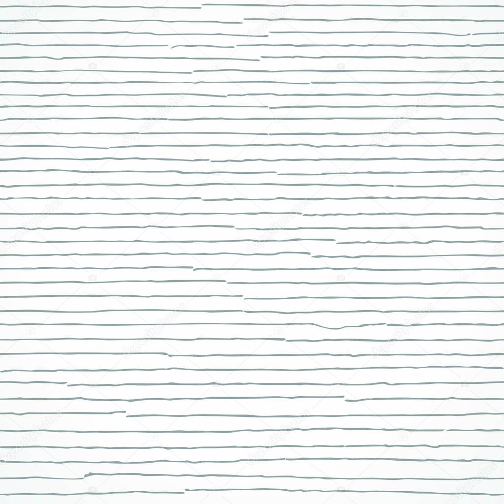 Abstract seamless uneven stripes repeat vector pattern. Free hand drawn horizontal lines