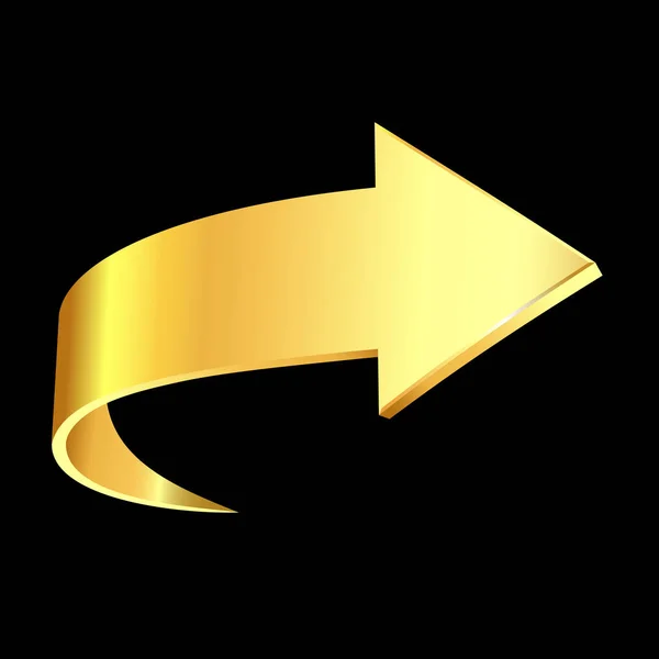 Flèche en or. Entreprises — Image vectorielle