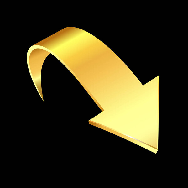 Gold arrow. Business concept