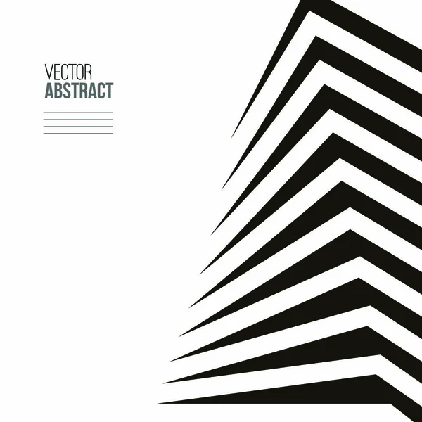 Abstrakt Byggnad Med Perspektiv Omslag Till Arkitekturboken — Stock vektor