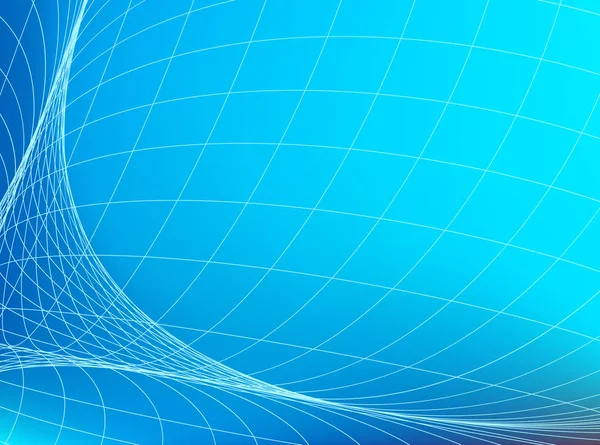 Netwerk in de blauwe ruimte. Abstracte technologie banner — Stockvector