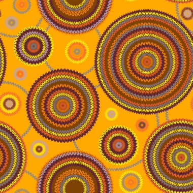 Soyut sorunsuz etnik süs yuvarlak geometrik desen örme.