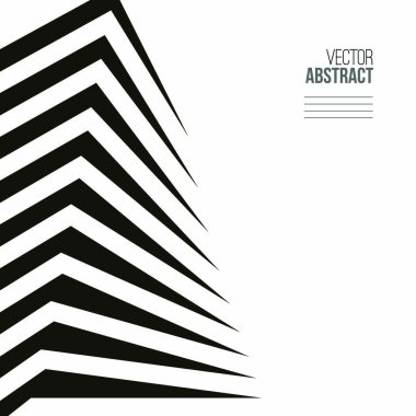 Soyut bina. Siyah ve beyaz modern mimari kavramı