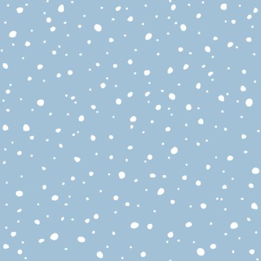 Kar kusursuz bir şekilde düşüyor. Beyaz kar ve mavi gökyüzü vektör arkaplanı. Kış karı.