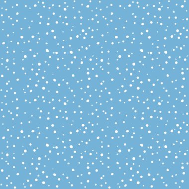 Kar kusursuz bir şekilde düşüyor. Beyaz kar ve mavi gökyüzü vektör arkaplanı. Kış karı