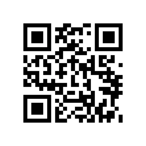 QR κωδικός. Abstract Vector modern bar code sample for smartphone scanning απομονωμένο σε λευκό φόντο. Κρυπτογράφηση δεδομένων — Διανυσματικό Αρχείο