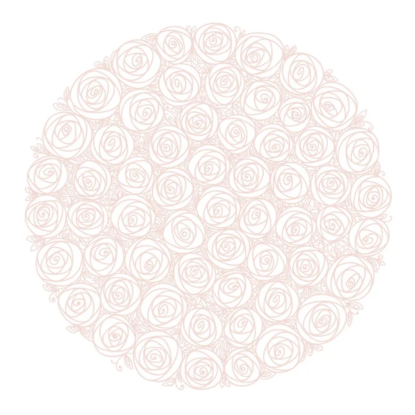 ローズ！。様式化された花のシンボル。概要手描きアイコン — ストックベクタ