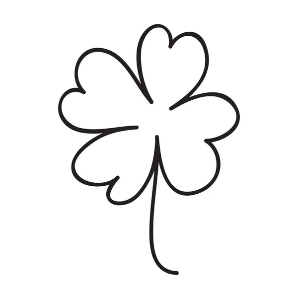 Saint patrick clover leaf,连续线艺术矢量图解 — 图库矢量图片