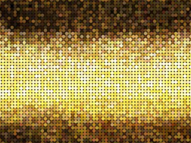 Altın soyut ışıklar disko arka planı. Kare piksel mozaiği