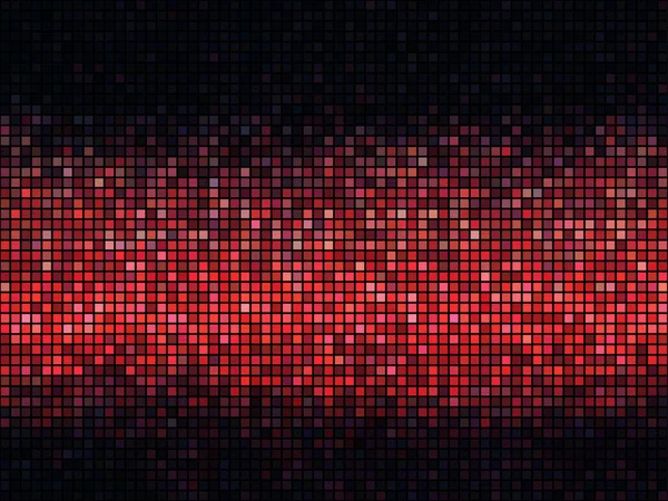 Red abstract lights disco background. Square pixel mosaic — Stock Vector