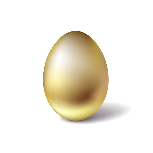 Golden egg. Easter symbol. Spring traditional holidays — Stock Vector