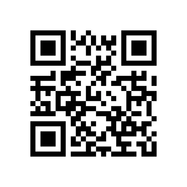 Código QR. Abstract Vector moderna amostra de código de barras para varredura de smartphones isolado em fundo branco. Criptografia de dados — Vetor de Stock