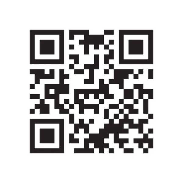 QR κωδικός. Abstract Vector modern bar code sample for smartphone scanning απομονωμένο σε λευκό φόντο. Κρυπτογράφηση δεδομένων — Διανυσματικό Αρχείο