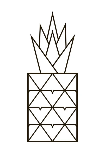 Ananas pictogram. Tropisch exotisch fruit — Stockvector