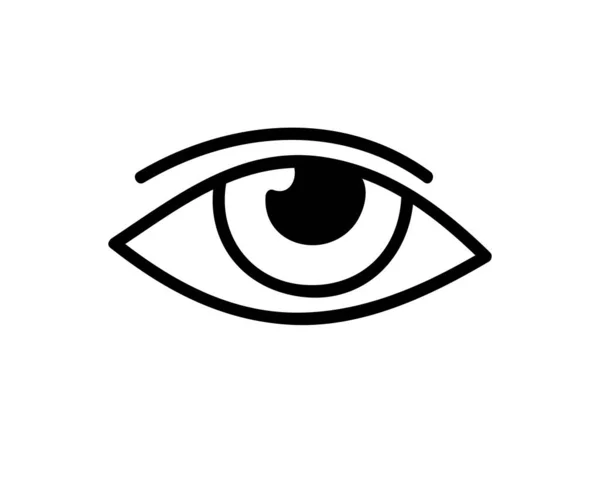 Eye icon. Abstract black and white vector illustration — Stock Vector