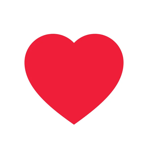 Icône coeur rouge isolé sur fond blanc. Symbole d'amour pour le logo du site Web, conception d'interface utilisateur d'application mobile. Illustration vectorielle style plat — Image vectorielle