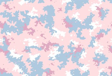 Camouflage seamless pattern in delicate colors for printing on fabrics for childrens and sportswear clipart