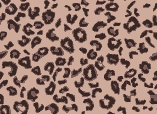 Sömlös leopardpäls. Fashionabla vilda leopard print bakgrund. Modern panter djur tyg textil tryck design. Snygg vektor färg illustration — Stock vektor