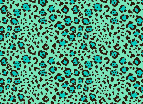 Sömlös Abstrakt Textilmönster Fashionabla Vilda Leopard Tryck Bakgrund Grön Färg — Stock vektor