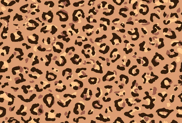 Patrón de piel de leopardo sin costuras. Fondo de impresión de leopardo salvaje de moda. Diseño de estampado textil de tela animal pantera moderna. Elegante ilustración de color vectorial — Vector de stock