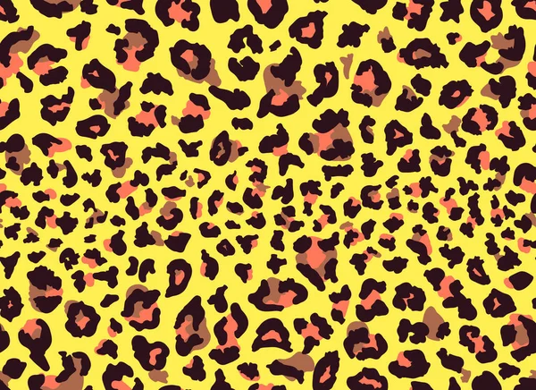 Patrón Piel Leopardo Sin Costuras Fondo Impresión Leopardo Color Salvaje — Vector de stock