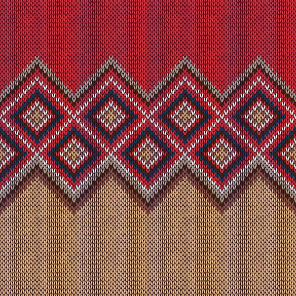 Motif Tricoté Sans Couture Ornement Tricot Classique Mode Fond Élégant — Image vectorielle