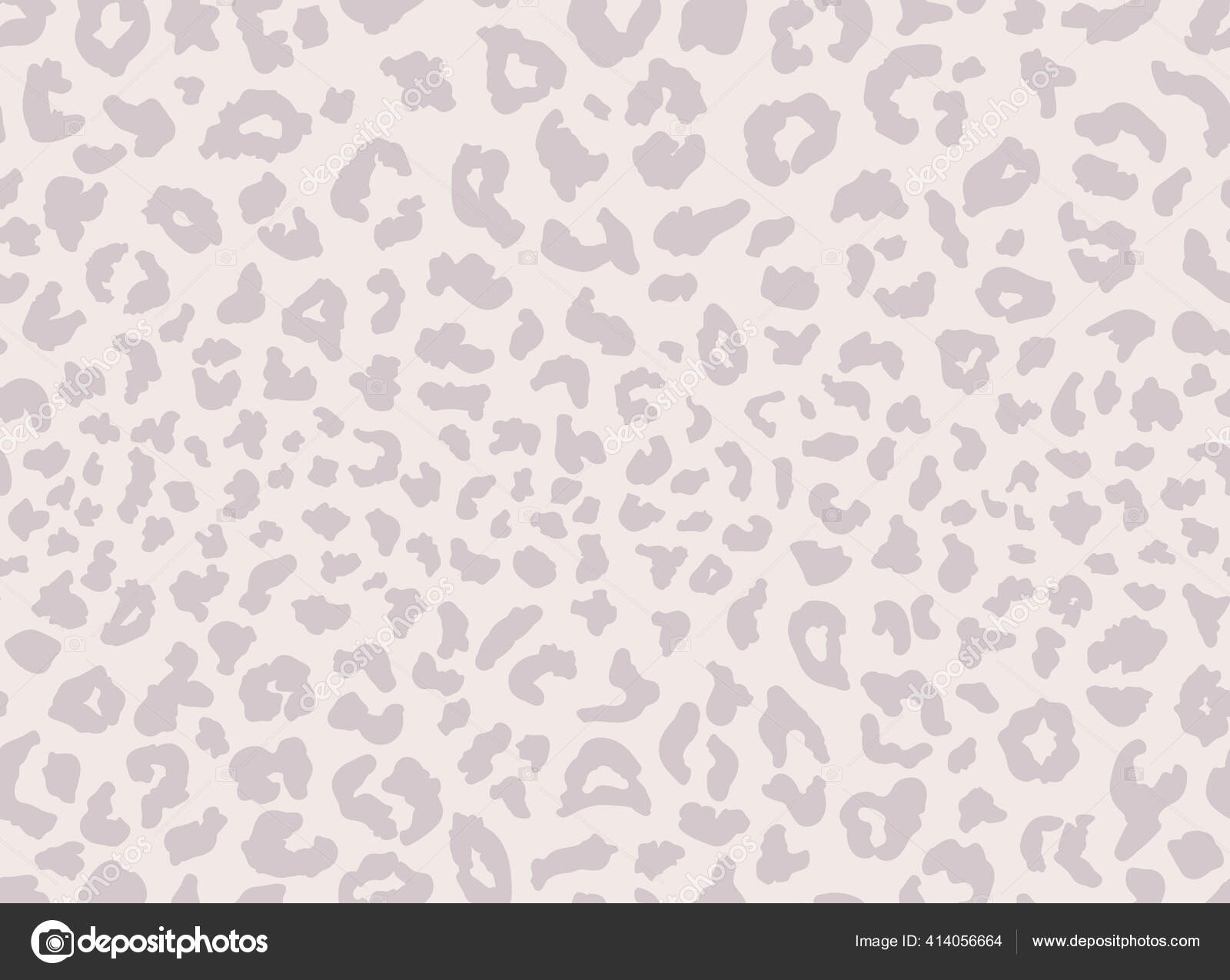 Seamless Vector Leopard Pattern Trendy Stylish Wild Leopard White