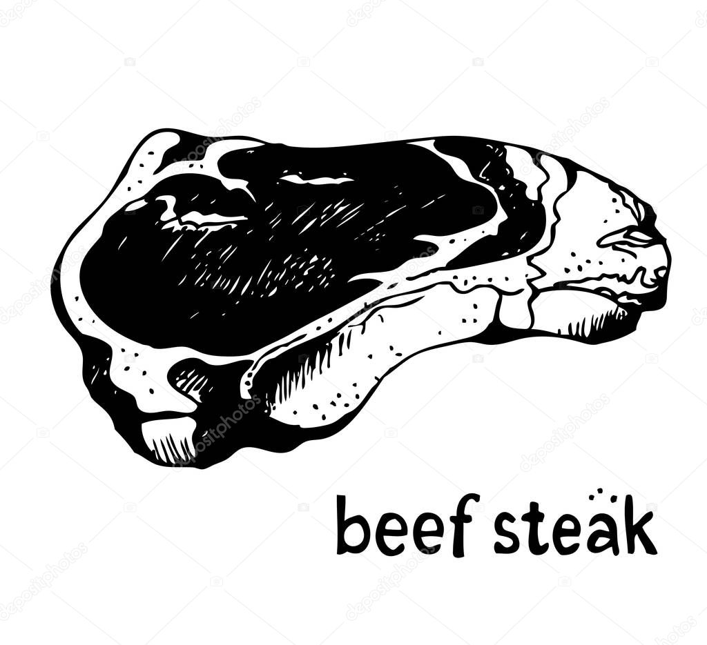 Beef steak vector illustration