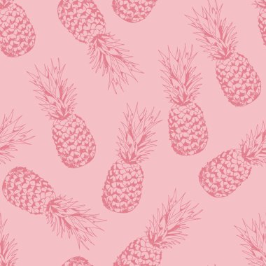Ananas dikişsiz desen, ananas ile vektör arka plan, gıda meyve arka plan