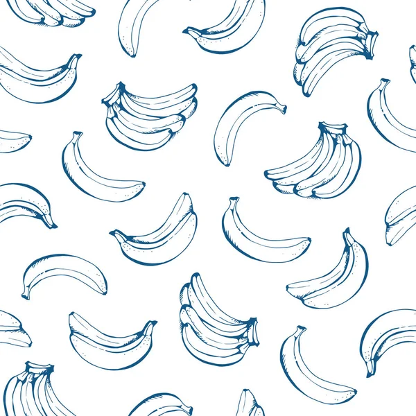 Χωρίς Ραφές Διάνυσμα Τροφίμων Φόντο Μπανάνες — Διανυσματικό Αρχείο