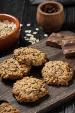 Yulaf ezmeli kurabiye. Rustik tarzı